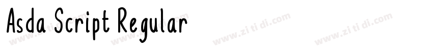 Asda Script Regular字体转换